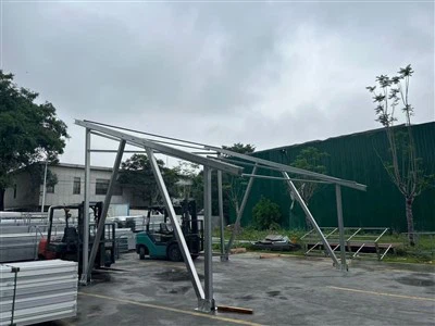 W -formet Zam Steel Solar Carport Structure